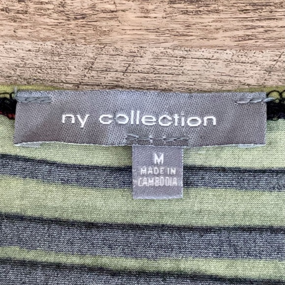 🌺 NY Collection Stripe Stretchy Colorful Sleeveless Dress Size M - Picture 8 of 11